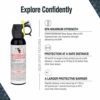 SABRE Frontiersman 7.9 oz. Bear Spray, Maximum Strength 2.0% Major Capsaicinoids, Powerful 30 ft. Range Bear Deterrent, Outdoor Camping & Hiking Protection, Quick Draw Holster & Multipack Options - Image 2