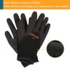 COOLJOB Fleece Lined Winter Work Gloves, Thermal Warm Freezer Gloves for Work Below Zero, Men’s Cold Weather Gloves with Non Slip Grip, Thick Windproof Cycling Biking Gloves, 1 Pair, Medium, Black - Image 3