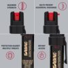 SABRE Advanced Compact Pepper Spray with Clip – 3-in-1 Formula (Pepper Spray, CS Tear Gas & UV Marking Dye), Police Strength Self Defense Spray, 10-Foot (3 m) Range, 35 Bursts – Easy Access Belt Clip - Image 2