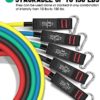 Resistance Bands Set - 150lbs/200lbs/250lbs Exercise Resistance Bands with Handles, 5 Tube Fitness Bands with Door Anchor, Elastic Bands for Exercise, Physical Therapy, Home Workouts - Image 3