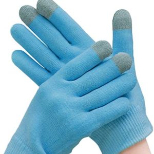 Moisturizing Gel Gloves, Touch Screen Cotton Gloves Heal Eczema Sleeping Lotion Hand Spa Treatment Gloves Repair Rough Cracked Dry Chapped Hands Skin - Blue