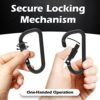 Gold lion Gear Aluminum Carabiner w/ Lock 3 Inch | D Shape Heavy Duty Buckle | Small Carabiner Clip, Key Ring, Backpack Clip - Image 3