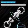 Facikono Saltwater Ball Bearing Swivel Set, Fishing Snap Swivels Heavy Duty Big Game Fishing Tackle Spinner Connector - Image 2