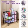 Yoga Mat Storage Rack, Home Gym Storage Rack Yoga Mat Holder, VOPEAK Workout Storage for Yoga Mat, Foam Roller, Gym Organizer Gym Equipment Storage for Home Exercise and Fitness Gear (Metal) - Image 3