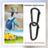 Carabiner Clip, 855lbs,3" Heavy Duty Caribeaners for Hammocks, Camping Accessories,Hiking,Keychains,Outdoors and Gym etc,D Shaped Spring Hook Small Carabiners for Dog Leash,Harness and Key Ring,Black - Image 7