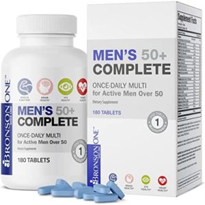 Bronson ONE Daily Mens 50+ Complete Multivitamin Multimineral, 180 Tablets