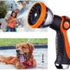 Garden Hose Nozzle Spray Nozzle,10 Hose Metal Duty Watering Patterns Thumb Control On Off Valve, High Pressure Nozzle Sprayer for Watering Plants, Car Wash,Cleaning,Showering Pets - Image 5