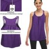 Hibelle Womens Scoop Neck Cute Racerback Yoga Workout Tank Top - Image 3