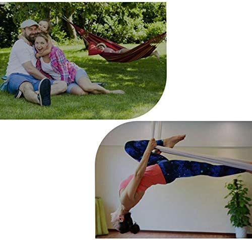 ROBDAE Aerial Yoga Swing Anti-Gravity Aerial Yoga Hang Parachute ClothYoga Studio Aerial Hammock Indoor for Air Yoga Inversion Exercises (Color : Purple, Size : 245x140cm) - Image 7