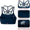 YIANNA Sports Bras for Women Cross Back Padded Sports Bra Medium Support Workout Running Yoga Bra - Image 4