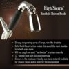 High Sierra's Solid Metal Handheld Shower Head Kit with Slip-Free Grip. Includes All Metal Handheld Shower Head, Trickle Valve, Hose with Silicone Inner Tube, and Holder. Low Flow 1.8 GPM. Chrome - Image 2