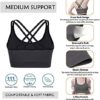 Womens Sports Bras - Cross Back Padded Wirefree Comfort Workout Bras for Yoga Fitness 3 Pack - Image 4