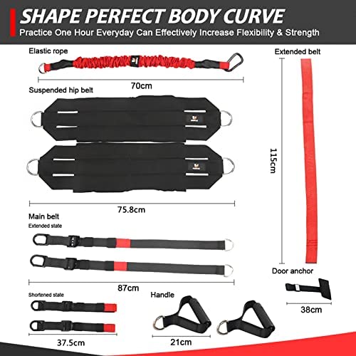 M.A.K Suspension Trainer System,Include Faction of Suspension Resistance Training Straps+Aerial Yoga Swing Belt+Adjustable Chest Expander, 2021 Updated Home/Gym/Yoga Studios Workout Equipment - Image 6