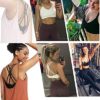 RUNNING GIRL Strappy Sports Bra for Women Sexy Crisscross Back Light Support Yoga Bra with Removable Cups - Image 4