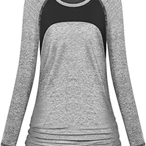 Misswor Womens Long Sleeve Athletic Casual Tops Workout Running Pullover Shirts