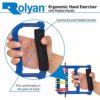 Sammons Preston 56571 Rolyan Ergonomic Hand Exerciser with Padded Handle,Adjustable Squeeze Tool,4 Pairs of Rubber Bands for Progressive Resistance,Improves Hand Grip Strength,Hand &Thumb,Blue - Image 3