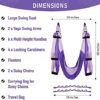 YOGA SWING PRO Premium Aerial Hammock Anti Gravity Yoga Swing Kit with Pack of 2 Heavy Duty Ceiling Hooks - Acrobat Flying Sling Set for Indoor and Outdoor Inversion Therapy - Image 2