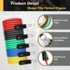 WSAKOUE Resistance Bands Set, Exercise Bands, Workout Bands for Men & Women, 5 Level Fitness Bands, Handles Door Anchor Ankle Straps and Carry Bag for Home Outdoor Workouts - Image 5