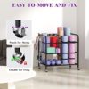 Yoga Mat Storage Rack, Home Gym Storage Rack Yoga Mat Holder, VOPEAK Workout Storage for Yoga Mat, Foam Roller, Gym Organizer Gym Equipment Storage for Home Exercise and Fitness Gear (Metal) - Image 4
