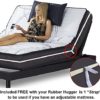 RUBBER HUGGER Bed Sheets Holder Band, Queen Size Mattress, Sheet Holder for Corners, Elastic Bedding Holder Band to Hold Sheets on The Bed, 1 Strap for Adjustable Mattresses Included, Medium Size - Image 6