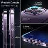 Alphex Beyond Clear for iPhone 14 Pro Max Case [Durable Than Clear Case][Anti-Yellow] 8FT Military Grade Protection Soft Shockproof Bumper Matte Slim Thin Phone Cover Women Men 6.7 inch, Deep Purple - Image 5