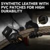 Vgo 1-Pair Heavy-Duty Synthetic Leather Work Gloves, Impact Protection Mechanic Gloves, Rigger Gloves, High Dexterity, Vibration Reduction, Touchscreen Capable (Size L, Black, SL8849) - Image 4