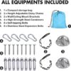 Aerial Yoga Flying Yoga Swing Set Yoga Hammock Trapeze Sling Inversion Tool for Gym Home Fitness with Ceiling Anchors and 2 Extensions Straps(Turquoise) - Image 4
