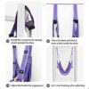 Xiaokeis Aerial Yoga Swing Set, Yoga Hammock Trapeze Swing, Flying Yoga Inversion Tool, Antigravity Ceiling Hanging Yoga Sling for Indoor Outdoor Inversion Therapy (Purple) - Image 7