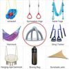 Wall And Ceiling Mount Aerial Rope Brackets, Ceiling Anchors For The Yoga,Olympic Rings Trx Hanger Bracket, Suspension Straps, Boxing Sandbags, Resistance Bands, Battle Ropes, Swing(2 Pcs) - Image 4