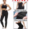 NEW YOUNG 3 Pack Leggings with Pockets for Women,High Waisted Tummy Control Workout Yoga Pants - Image 6