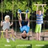 Gardtech Ninja Trapeze Swing Bar, Backyard Playground Obstacle Course Set Attachments for Warrior Slack Line Jungle Gym Play Swing Set (Swing Bar Ring Set-Green) - Image 4