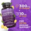 Viva Naturals Sambucus Elderberry with Vitamin C, Zinc, Vitamin D3 5000 IU & Ginger (120 Capsules) - Antioxidant & Immune Support Supplement, 2 Month Supply - 5 in 1 Black Elderberry for Adults - Image 7