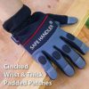 SAFE HANDLER Tough Pro Grip Gloves | Knuckle Guard, Thick Protection, Non-Slip Rough Grip, L/XL, 1 pair (2 gloves) - Image 5