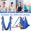 Chenxy Aerial Yoga Swing Set Yoga Hammock Trapeze Swing Trapeze Yoga Kit Flying Yoga Inversion Tool Antigravity Ceiling Hanging Yoga Sling Adult Kids Arial Door Yoga Swing Home Gym Hanging Swing - Image 7
