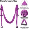 Aerial Yoga Swing Set, Aerial Silks Yoga Hammock Trapeze Sling Yoga Swing, Antigravity Yoga Inversion Tool with Ceiling Anchors and Daisy Chains for Gym Home Fitness - Image 2