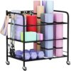 Yoga Mat Storage Rack, Home Gym Storage Rack Yoga Mat Holder, VOPEAK Workout Storage for Yoga Mat, Foam Roller, Gym Organizer Gym Equipment Storage for Home Exercise and Fitness Gear (Metal) - Image 9