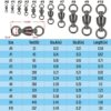 Dr.Fish 20 Pack Fishing Ball Bearing Swivels, Saltwater Swivels Fishing Tackle Copper Stainless Steel Solid Rings Black Nickel Coating Barrel Swivels Heavy Duty Catfish Swivel - Image 2