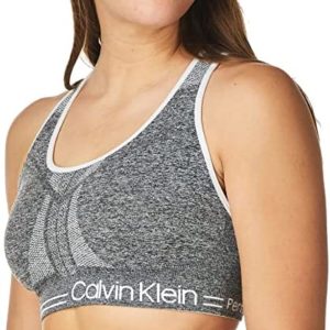 Calvin Klein Women's Performance Moisture Wicking Medium Impact Reversible Seamless Sports Bra
