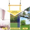 YAERSI Wooden Trapeze with Plastic Gym Rings Trapeze Swing Bar with Adjustable Rope for Indoor Playground 2 in 1 Swing Set - Image 5