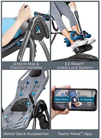 Teeter FitSpine LX9 Inversion Table, Deluxe Easy-to-Reach Ankle Lock, Back Pain Relief Kit, FDA-Registered - Image 4