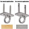 WAREMAID 1800lb Capacity Wall Ceiling Mount Bracket for Suspension Strap, Battle Rope Anchor Ceiling Hook for Gymnastic Ring, Body Weight Strength Training System, Yoga Swing Hammock, Boxing Equipment - Image 6