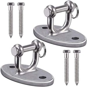 BeneLabel Set of 2 Wall Ceiling Mount Bracket for Suspension Strap Trainer, 2800LB, Body Weight Strength Training Systems, Aerial Yoga Swing & Hammock, Resistance Band, Battle Rope, Boxing Equipment