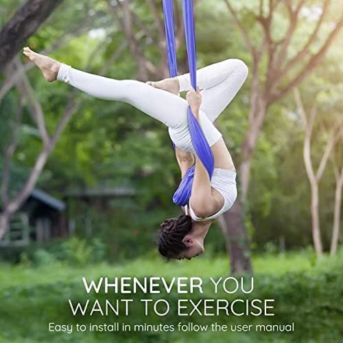 Aerial Yoga Swing Set Yoga Hammock Trapeze Sling Inversion Tool for Indoor Home Fitness (Double Color) - Image 6