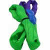 YUZENET 2"x 8' Lifting Sling Straps Polyester Heavy Duty Web Slings 4400 Lbs Vertical, 3520 Lbs Choker, 8800 Lbs Basket (Green/Purple) - Image 2