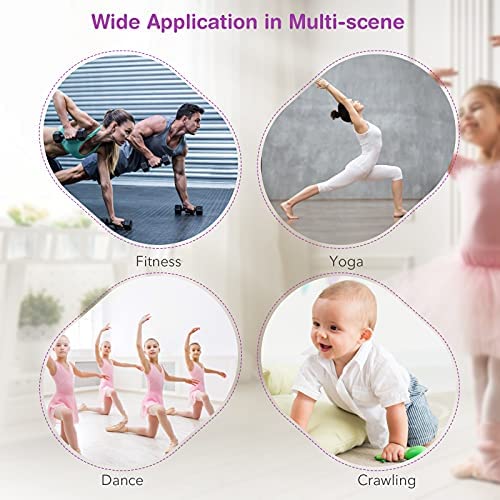 Giantex 4'x8' Folding Gymnastics Mat, 2'' Thick Gym Exercise Pad with Carrying Handles, Hook and Loop Fastener, 4 Panel Tumbling Mat for Yoga, Stretching, Workouts - Image 9