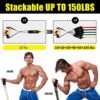Resistance Bands, Resistance Band Set, Workout Bands, Exercise Bands for Men and Women, Exercise Bands with Door Anchor, Handles, Legs Ankle Straps for Muscle Training, Physical Therapy, Shape Body - Image 3