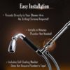 High Sierra's Solid Metal Handheld Shower Head Kit with Slip-Free Grip. Includes All Metal Handheld Shower Head, Trickle Valve, Hose with Silicone Inner Tube, and Holder. Low Flow 1.8 GPM. Chrome - Image 4