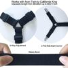 Siaomo Bed Sheet Holder Straps - Adjustable Crisscross Sheet Clips Elastic Band Fitted Bed Sheet Fasten Suspenders Grippers,2Pcs/Set Black - Image 4