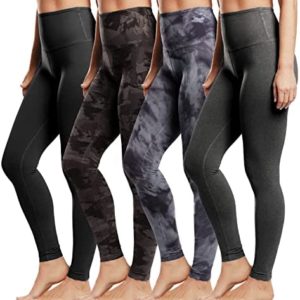 iceROSE 4 Pack High Waisted Leggings for Women, Buttery Soft Workout Yoga Leggings