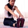 Tucketts Allegro Toeless Non-slip Grip Socks - Yoga, Barre, Pilates, Home & Leisure - 1 pair, Black - Image 7